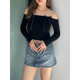 【TINY】オフショルリボンニットトップス | GYDA | 詳細画像9 