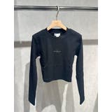 ブラック | CalvinKlein A-LS MONOGRAM BABY TEE | GYDA