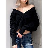 ブラック | BACKレースアップニットカーディガン | GYDA