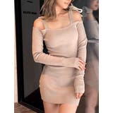 shoulderリボンタイトリブニットワンピース | GYDA | 詳細画像1 