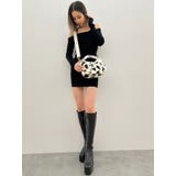 shoulderリボンタイトリブニットワンピース | GYDA | 詳細画像18 