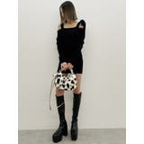 shoulderリボンタイトリブニットワンピース | GYDA | 詳細画像19 