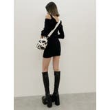 shoulderリボンタイトリブニットワンピース | GYDA | 詳細画像20 