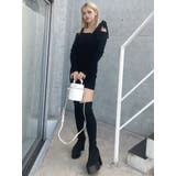 shoulderリボンタイトリブニットワンピース | GYDA | 詳細画像23 