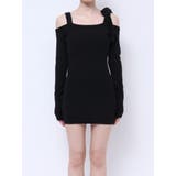 shoulderリボンタイトリブニットワンピース | GYDA | 詳細画像50 