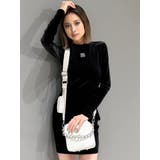 GYGYラインストーンプチハイベロアワンピース | GYDA | 詳細画像12 