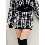 ブラック | シャギーCHECK PATTERN MIXニットスカートライクショートパンツ【S… | GYDA