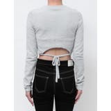 BACK リボンラメシャギーショートニットトップス | GYDA | 詳細画像35 