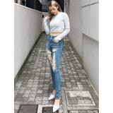 BACK リボンラメシャギーショートニットトップス | GYDA | 詳細画像6 