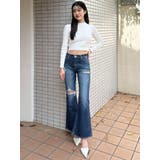 BACKリボンケーブル編みニットトップス | GYDA | 詳細画像13 
