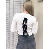 BACKリボンケーブル編みニットトップス | GYDA | 詳細画像41 