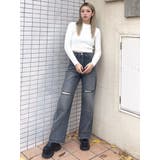 BACKリボンケーブル編みニットトップス | GYDA | 詳細画像45 