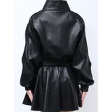 レースラインボリュームスリーブフェイクレザージャケット【SETUP着用可】 | GYDA | 詳細画像35 