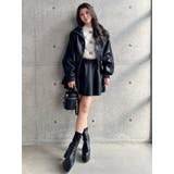 レースラインボリュームスリーブフェイクレザージャケット【SETUP着用可】 | GYDA | 詳細画像5 