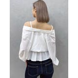 キャミレイヤードオフショルペプラムシャツ | GYDA | 詳細画像11 