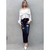 キャミレイヤードオフショルペプラムシャツ | GYDA | 詳細画像12 