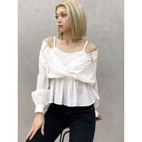 キャミレイヤードオフショルペプラムシャツ | GYDA | 詳細画像2 