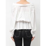 キャミレイヤードオフショルペプラムシャツ | GYDA | 詳細画像20 