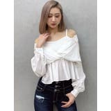 キャミレイヤードオフショルペプラムシャツ | GYDA | 詳細画像42 