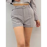 グレー | ビジューベルトショートパンツ【SETUP着用可】 | GYDA