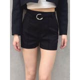ブラック | ビジューベルトショートパンツ【SETUP着用可】 | GYDA