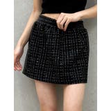 ブラック | ツイード異素材スカートライクショートパンツ【SETUP着用可】 | GYDA