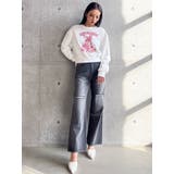 ハイウエストKNEEダメージbijouワイドデニムパンツ | GYDA | 詳細画像11