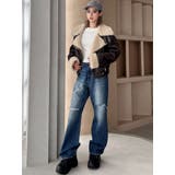 ハイウエストKNEEダメージbijouワイドデニムパンツ | GYDA | 詳細画像27