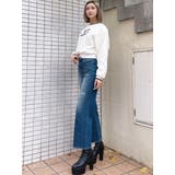 ハイウエストKNEEダメージbijouワイドデニムパンツ | GYDA | 詳細画像38