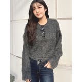 チャコールグレー | モヘアタッチシャギーショートニットトップス【WEB限定】 | GYDA