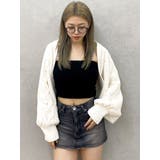 バルーンスリーブケーブルニットボレロ | GYDA | 詳細画像43 