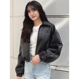 Sleeve Studs フェイクレザージャケット | GYDA | 詳細画像12