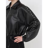 Sleeve Studs フェイクレザージャケット | GYDA | 詳細画像26