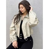ベージュ | Sleeve Studs フェイクレザージャケット | GYDA