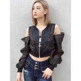 ブラック | SymmetryGYDA ZIP デザインシアーブルゾン | GYDA