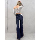 ハイウエストSIDEフリンジフレアデニムパンツ | GYDA | 詳細画像12