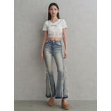 ハイウエストSIDEフリンジフレアデニムパンツ | GYDA | 詳細画像21