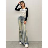 ハイウエストSIDEフリンジフレアデニムパンツ | GYDA | 詳細画像24