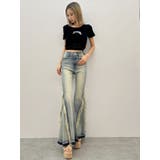 ハイウエストSIDEフリンジフレアデニムパンツ | GYDA | 詳細画像28