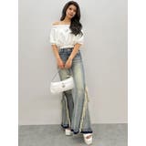 ハイウエストSIDEフリンジフレアデニムパンツ | GYDA | 詳細画像33