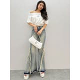 ハイウエストSIDEフリンジフレアデニムパンツ | GYDA | 詳細画像34