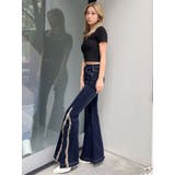 ハイウエストSIDEフリンジフレアデニムパンツ | GYDA | 詳細画像4