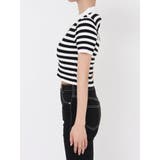 BACK OPENハーフスリーブPOLOニットトップス | GYDA | 詳細画像21