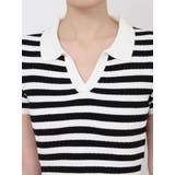 BACK OPENハーフスリーブPOLOニットトップス | GYDA | 詳細画像43