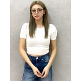 オフホワイト | Gydaパフスリーブニットトップス | GYDA