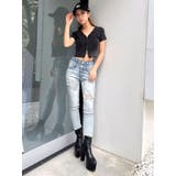 ハーフスリーブブリーチWファスナーリブニットトップス | GYDA | 詳細画像10 