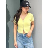 ハーフスリーブブリーチWファスナーリブニットトップス | GYDA | 詳細画像12 