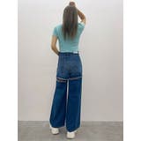 ハーフスリーブブリーチWファスナーリブニットトップス | GYDA | 詳細画像18 