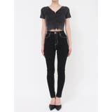 ハーフスリーブブリーチWファスナーリブニットトップス | GYDA | 詳細画像45 