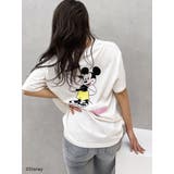 オフホワイト | Mickey Mouse / バックプリントBIG Tシャツ | GYDA